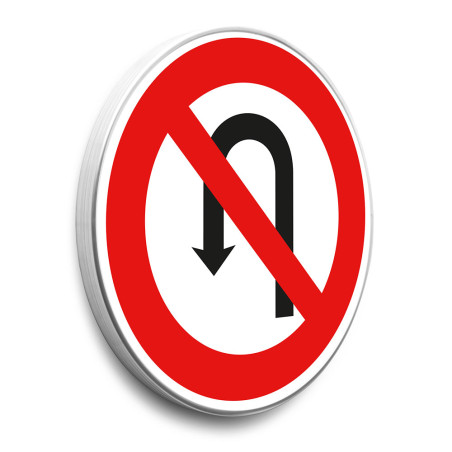 Panneau Interdiction de faire demi-tour - B2c - Gamme standard - Classe 1