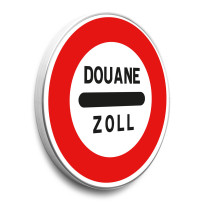 Panneau Arrêt douane - B4 - Gamme standard - Classe 1