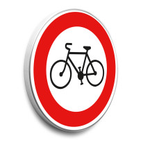 Panneau Accès interdit aux cycles - B9b - Gamme standard - Classe 1