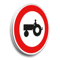 Panneau Accès interdit aux véhicules agricoles - B9d - Gamme standard - Classe 1