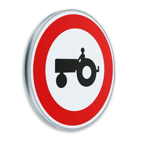 Panneau Accès interdit aux véhicules agricoles - B9d - Gamme standard - Classe 1
