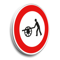 Panneau Accès interdit aux charrettes à bras - B9e - Gamme standard - Classe 1