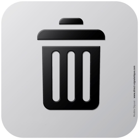 Pictogramme Alu avec relief Poubelles