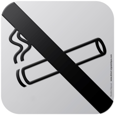 Pictogramme Alu avec relief Zone non fumeur