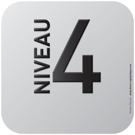 Pictogramme Alu avec relief Niveau 4 - Gamme Icone