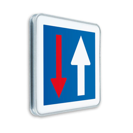 Panneau Priorité par rapport à la circulation venant en sens inverse - C18 - Gamme standard - Classe 1