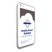 Panneau routier officiel emplacement fumeur - Gamme standard