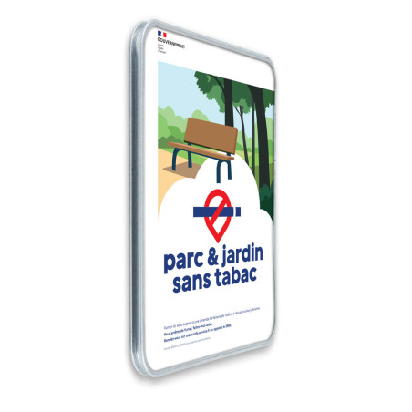 Panneau routier officiel parc et jardin sans tabac - Gamme standard