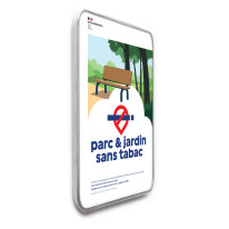 Panneau routier officiel parc et jardin sans tabac - Gamme standard