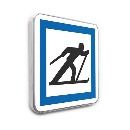 Panneau d´indication Ski de fond - CE6b - Gamme standard - Classe 1 Panneau d´indication Ski de fond - CE6b - Gamme standard - Classe 1