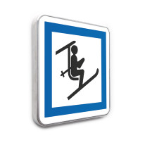 Panneau d´indication Télésiège-télécabine - CE20b - Gamme standard - Classe 1