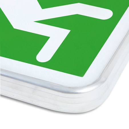 Panneau routier Issue de secours vers la gauche - CE30b - Zoom avant - Gamme standard - Classe 1