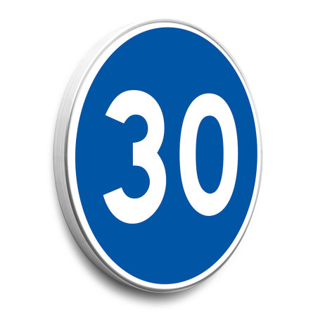 Panneau Vitesse minimale obligatoire - B25 - Gamme standard - Classe 1