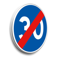 Panneau Fin de vitesse minimale obligatoire - B43 - Gamme standard - Classe 1