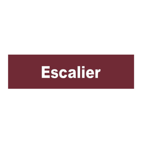 Plaque de porte Texte relief - Escalier - H 80 x L