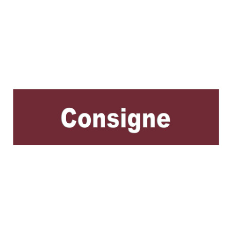 Plaque de porte Texte relief - Consignes
