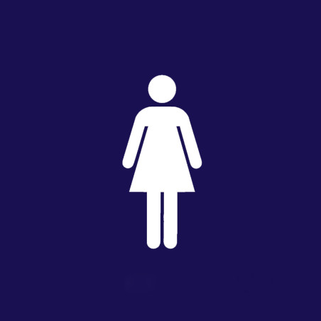 Plaque de porte picto relief - Toilettes femmes - 