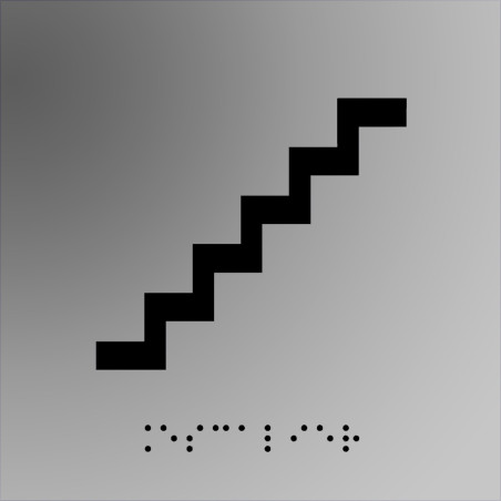 Plaque de porte picto relief - Escalier - 120 x 12