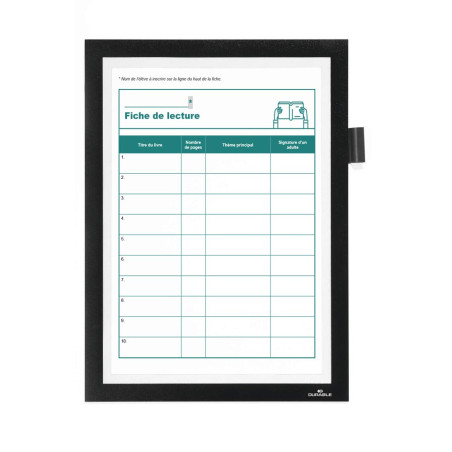 Cadre d´affichage avec Fenêtre pour l´Ecriture - Duraframe® Note magnétique A4