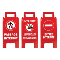 Chevalet de signalisation rouge - Direct Signalétique