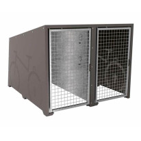 Box à vélos - Initial 2 places - Portes en galva - Gris