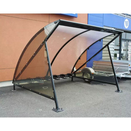 Bardages latéraux supérieurs pour abri vélo en situation