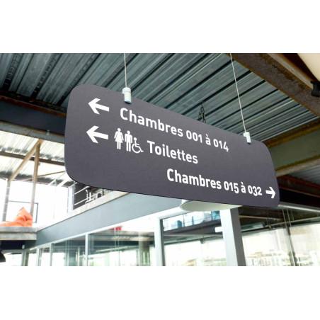 Panneau suspendu personnalisé H 200 x L 600 mm - Touchy®