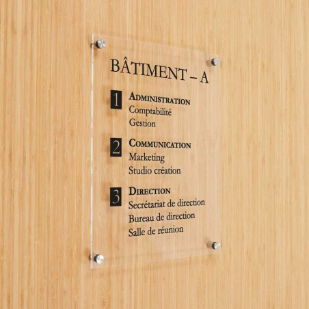 Plaque repère de niveau H 400 x L 300 mm - Gamme C