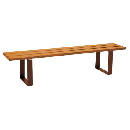 Banquette urbaine acier gris et bois résineux traité autoclave classe 4