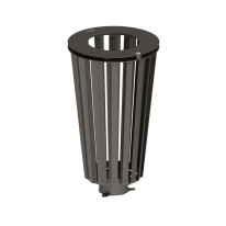 Poubelle acier - 80 Litres - Gris - Sans seau intérieur