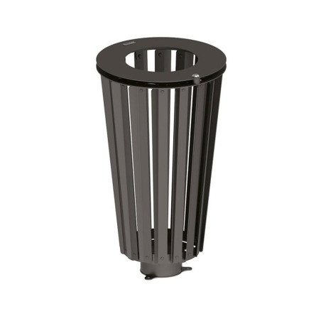 Poubelle acier - 80 Litres - Gris - Sans seau intérieur