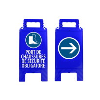 Chevalet de signalisation bleu - Direct Signalétique