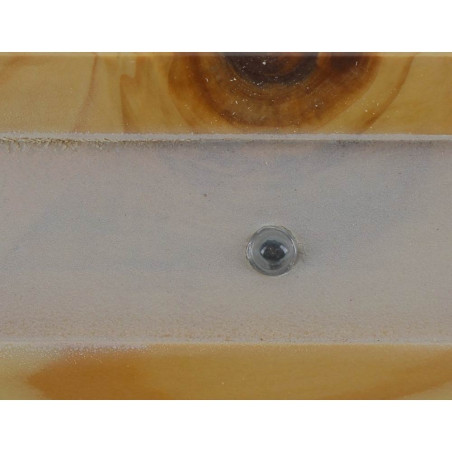 Butée de parking en bois - zoom fixation