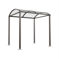 Passage couvert voûté M en verre - module initial - gris