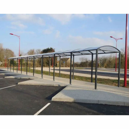 Passage couvert voûté M en verre - en situation