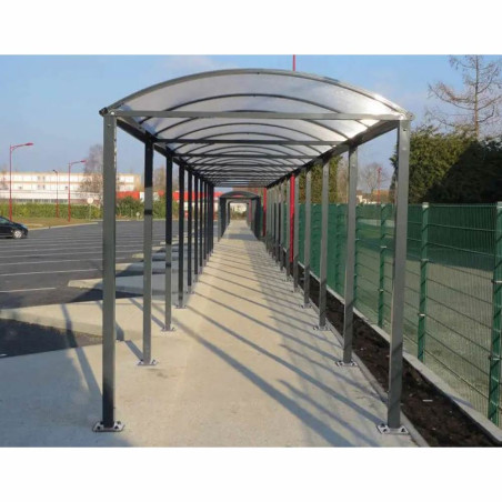 Passage couvert voûté M en verre - en situation