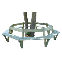 Banc tour d'arbre en bois