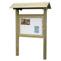 Panneau d'affichage extérieur en bois