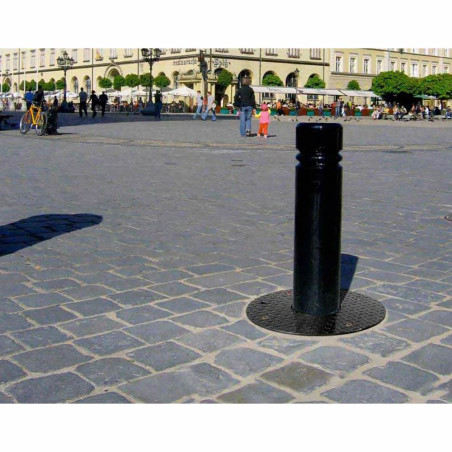 Borne rétractable cylindrique - en situation