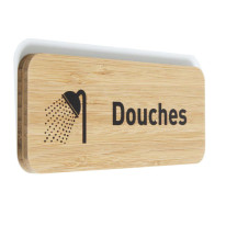 Plaque de porte Douches 60x150 mm - gamme Bamboo rectangle