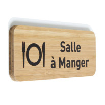 Plaque de porte Salle à manger 60x150 mm - gamme Bamboo rectangle