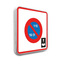 Panneau de stationnement interdit dans une zone - B6b5 - Gamme standard - Classe 1