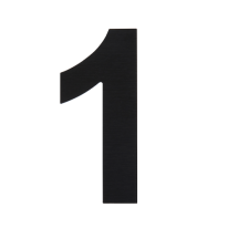 Chiffres en aluminium brossé noir découpés - h 150 mm