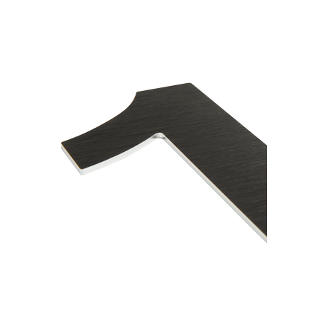 Chiffres en aluminium brossé noir découpés - h 150 mm
