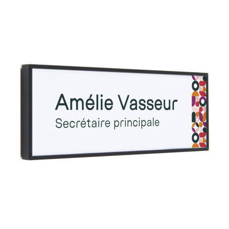 Plaque de porte anti-vandalisme gamme Pégase noire