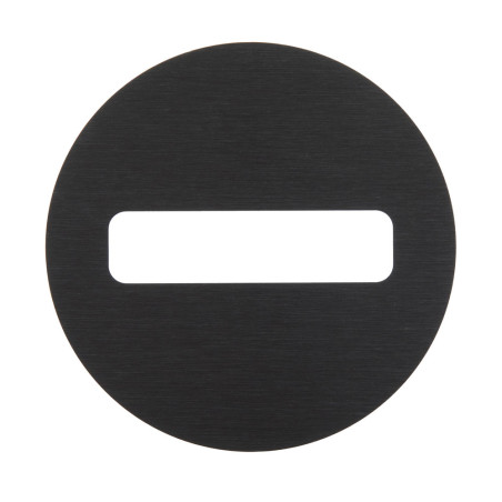 Pictogramme Sans issue découpé en aluminium brossé - Ø 100 mm