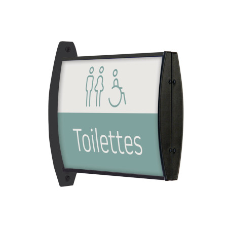 Drapeau Signalétique gamme Acélie noir