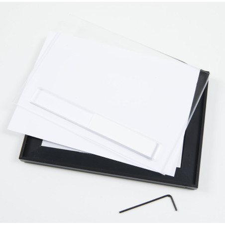 Plaque de porte Occupé/Libre gamme Pégase noire Dimension 105 x 148 mm