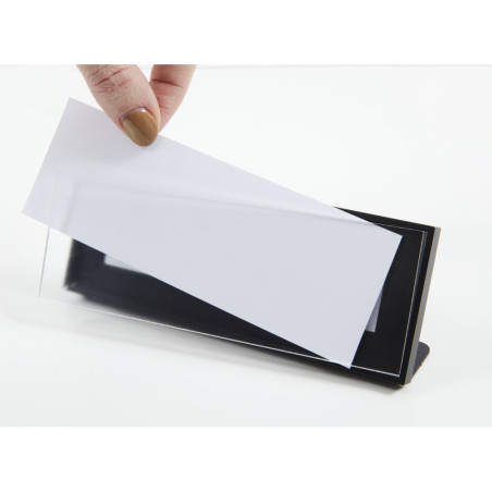 Présentoir de table gamme Pégase noire - H 52 x L 148.5 mm