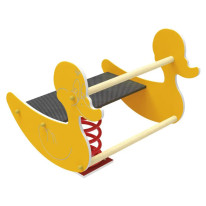 Jeu sur ressort canard jaune 2 places